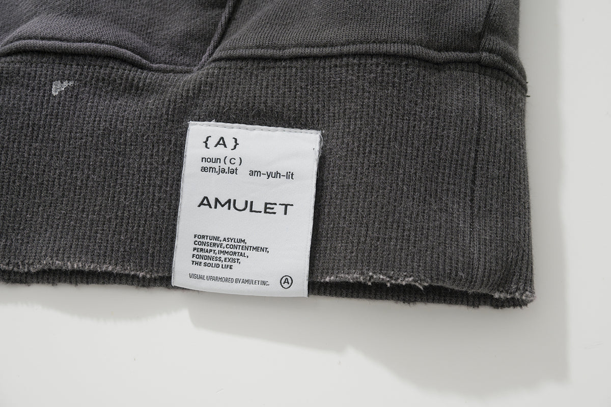 AMULET HEAVY WASHED HOODIE GREY