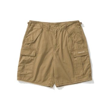 AMULET WASHED CARGO SHORTS LT BROWN