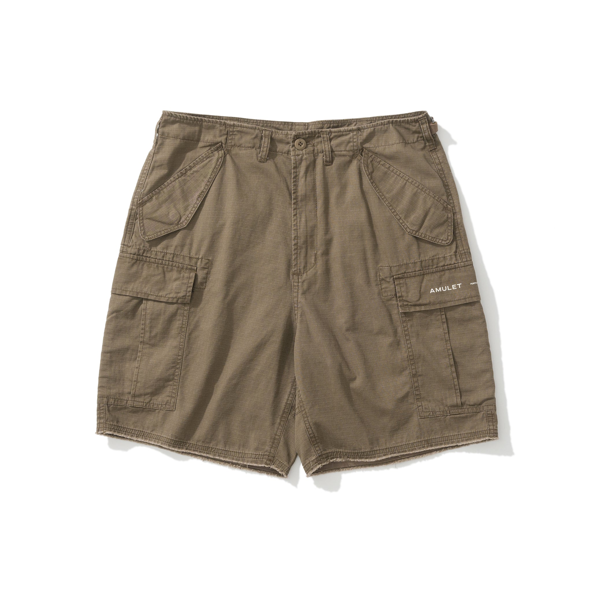 AMULET WASHED CARGO SHORTS BROWN