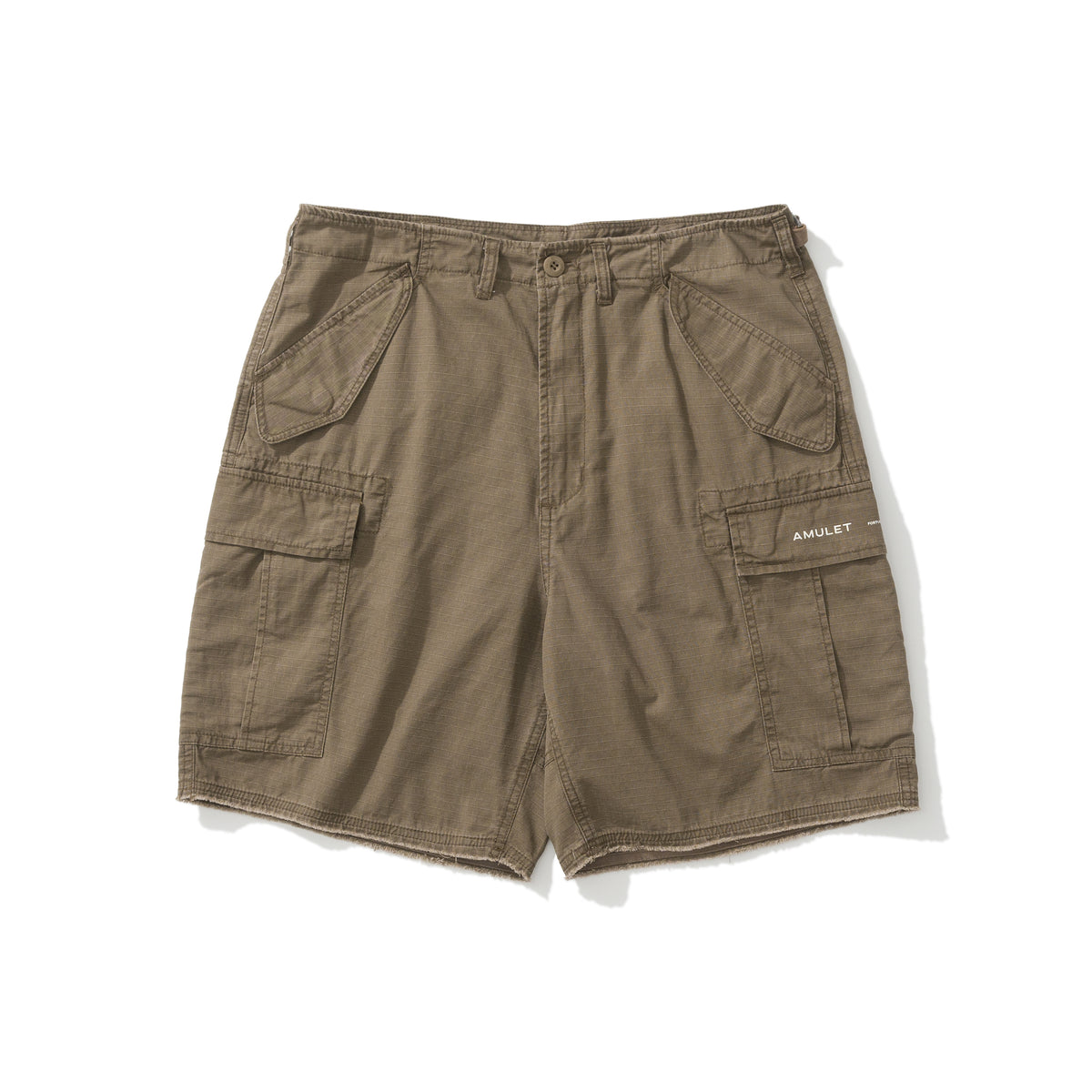 AMULET WASHED CARGO SHORTS BROWN