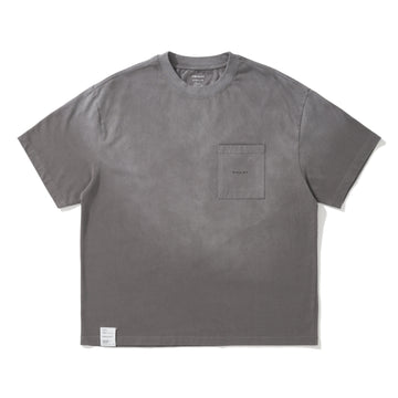 AMULET DIRTY WASHED POCKET TEE GREY