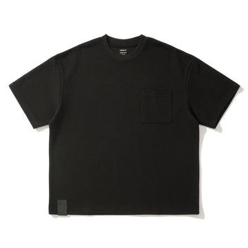 AMULET WAFFLE POCKET TEE BLACK