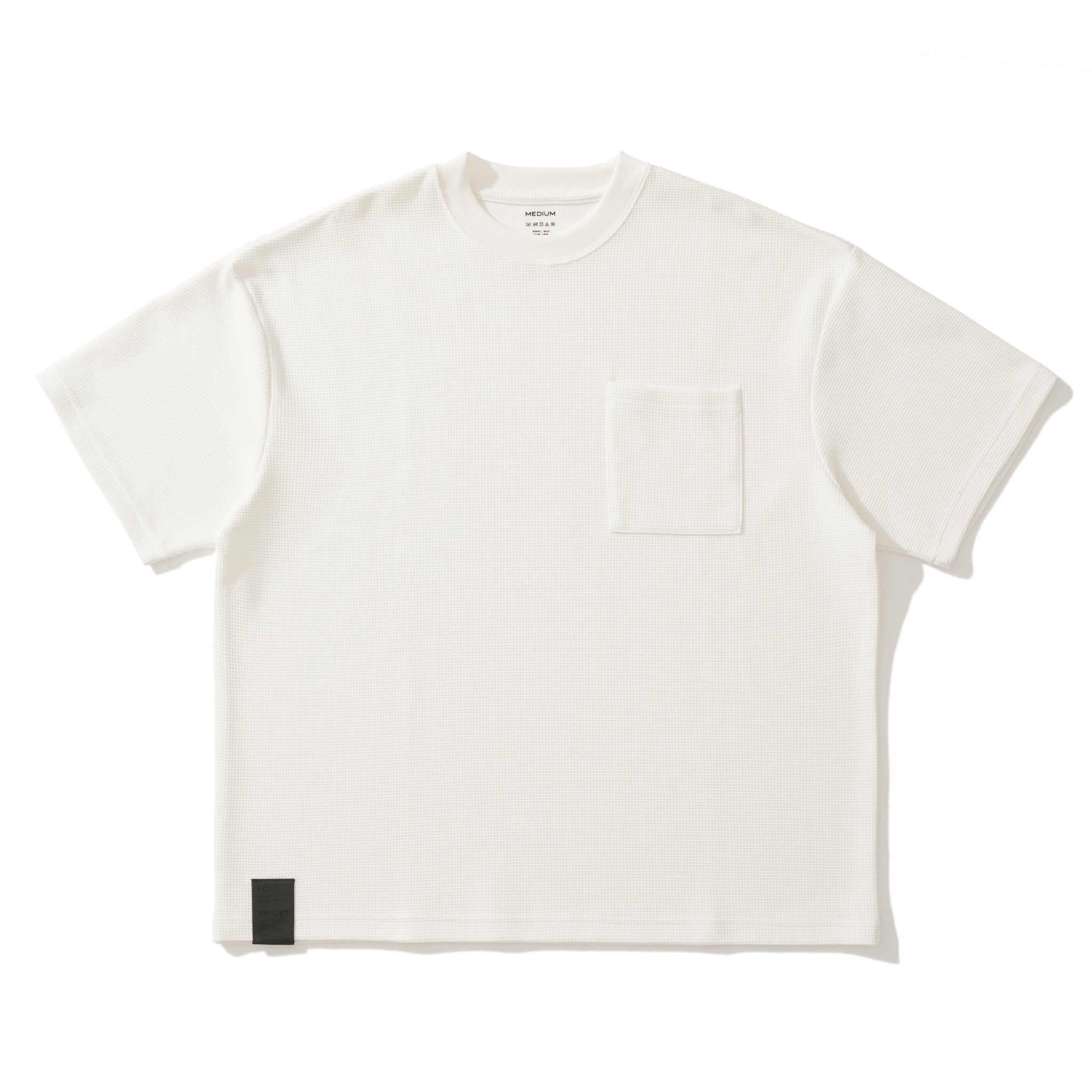 AMULET WAFFLE POCKET TEE WHITE