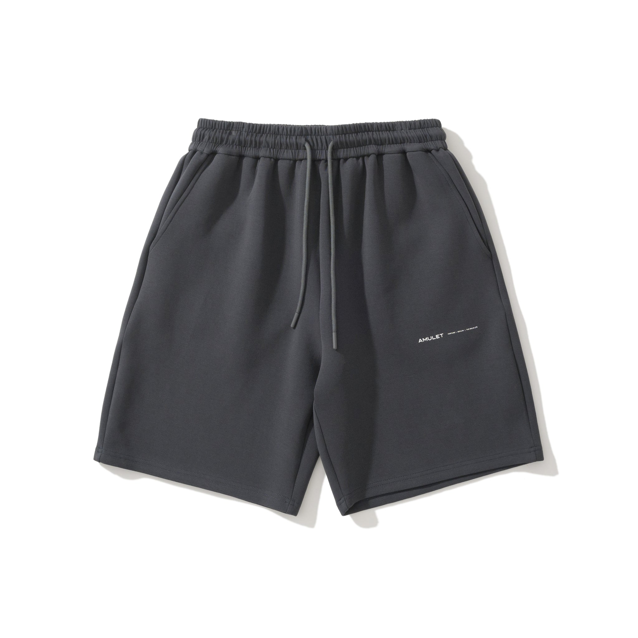 AMULET ANTI WRINKLE SHORTS CHARCOAL (SCUBA KNIT)