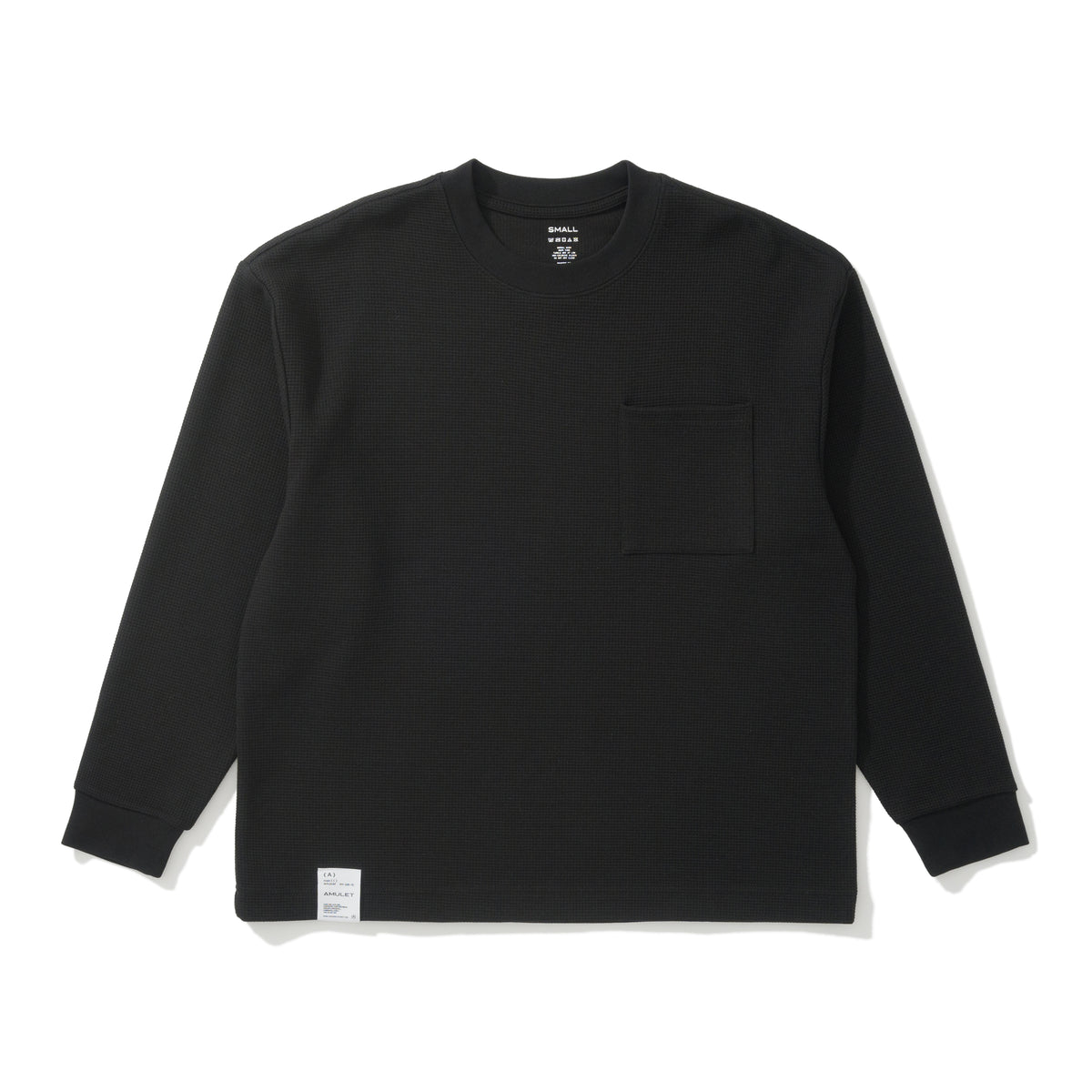 AMULET WAFFLE POCKET TEE LS BEIGE