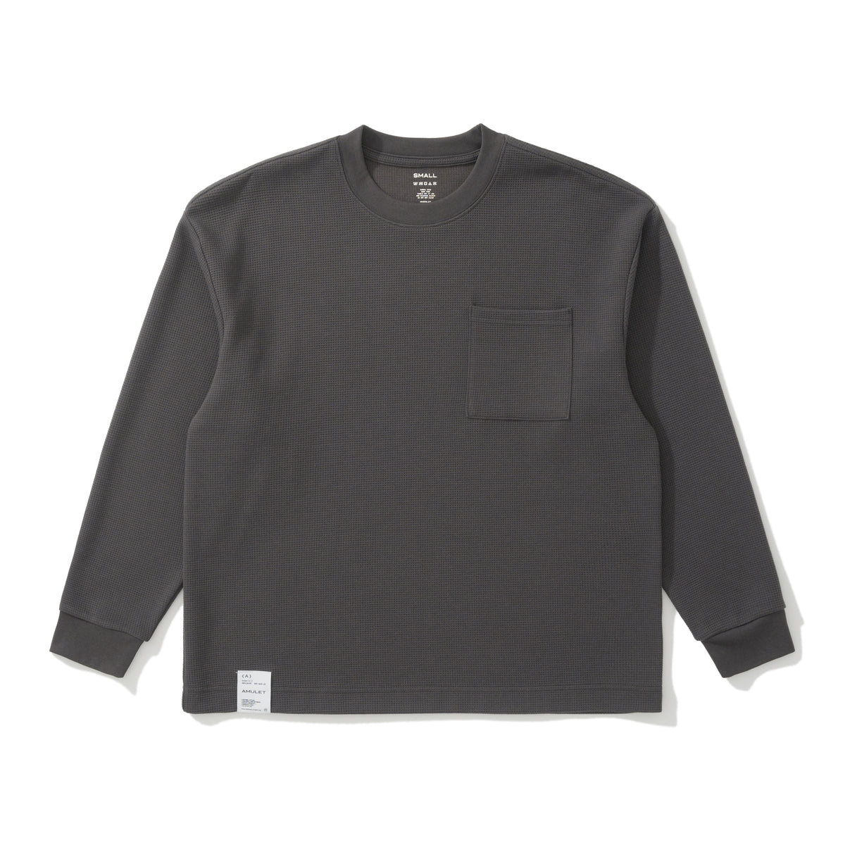 AMULET WAFFLE POCKET TEE LS BEIGE