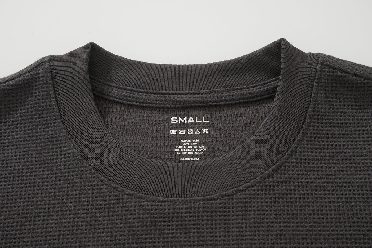 AMULET WAFFLE POCKET TEE LS BEIGE