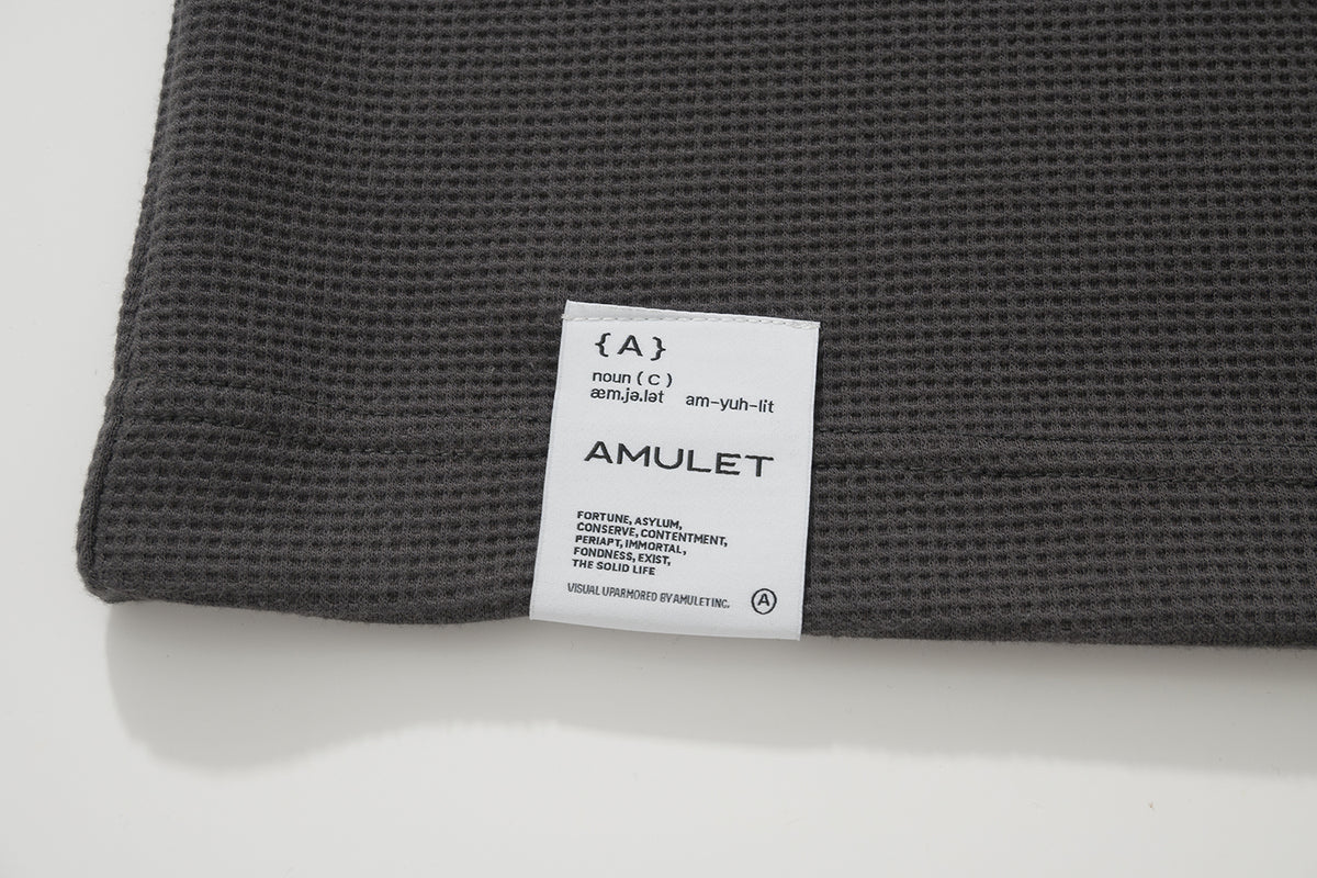 AMULET WAFFLE POCKET TEE LS BEIGE