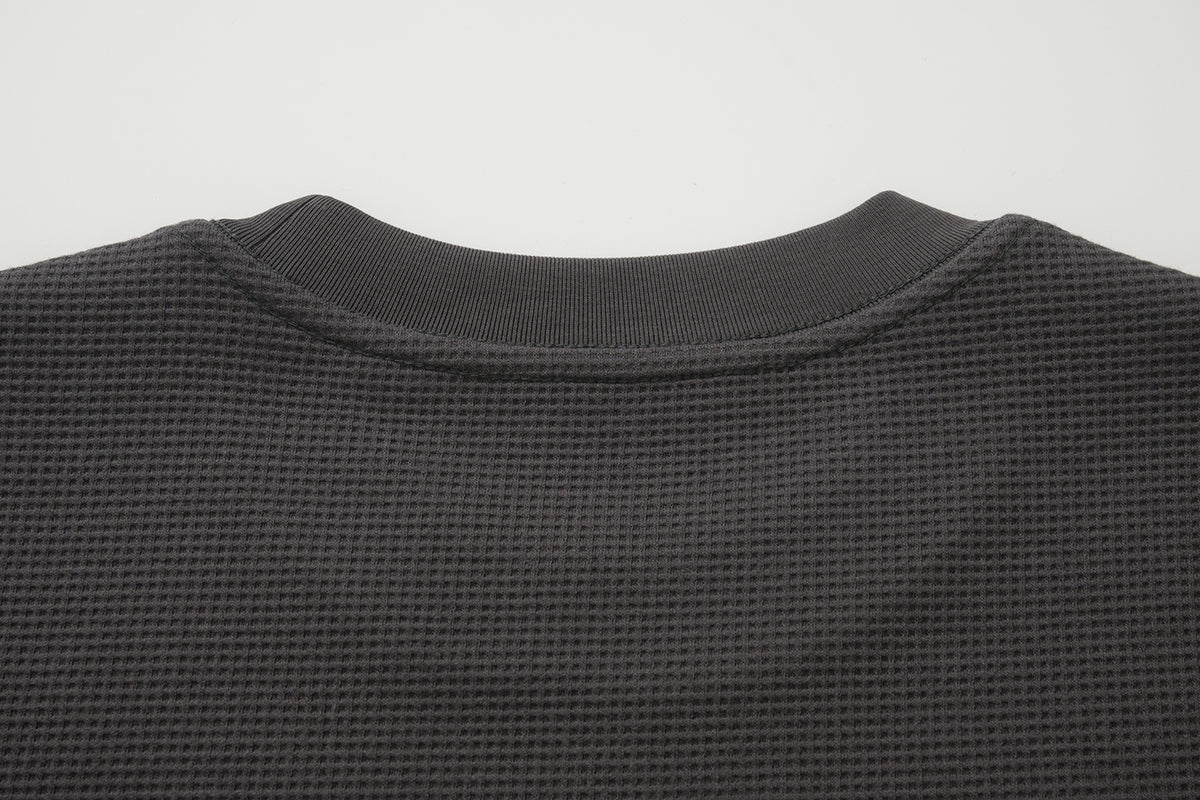 AMULET WAFFLE POCKET TEE LS BEIGE