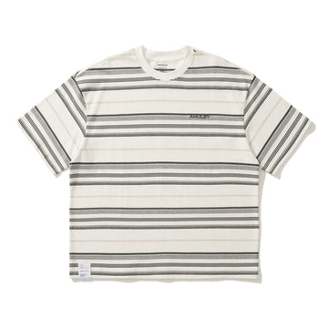 AMULET LOGO STRIPE TEE/ WHITE