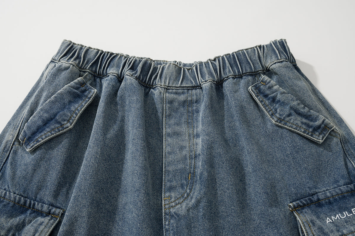AMULET DENIM CARGO SHORTS