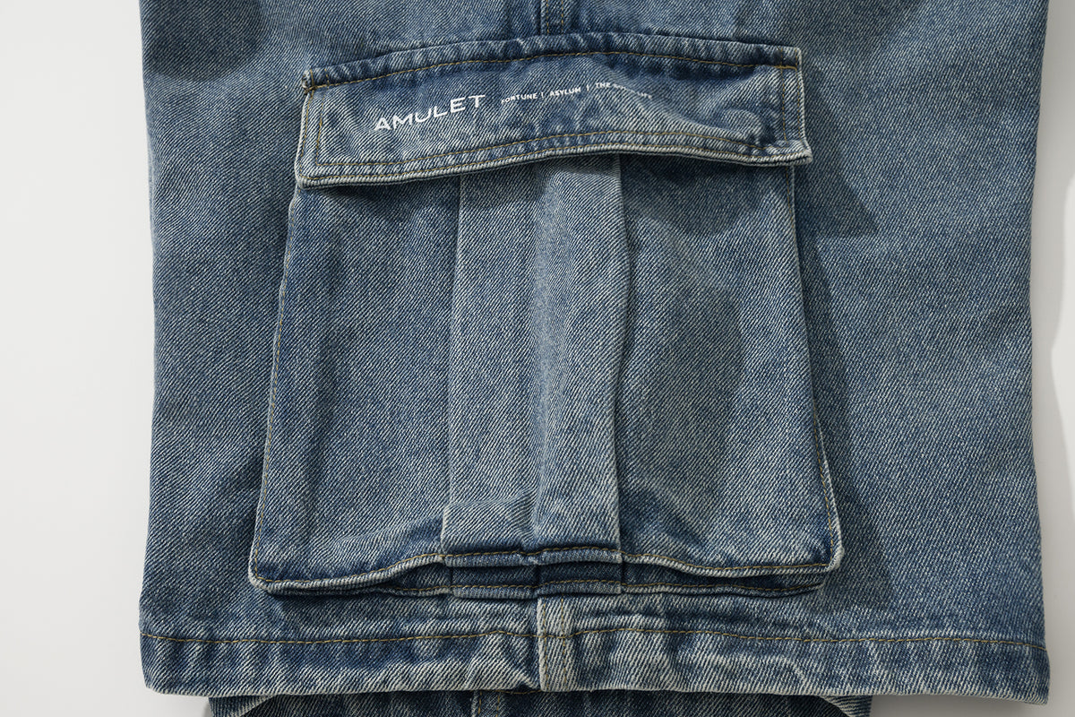 AMULET DENIM CARGO SHORTS