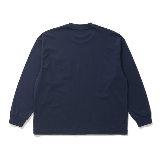 AMULET BASIC POCKET TEE LS NAVY