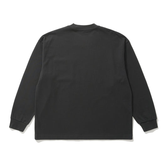 AMULET BASIC POCKET TEE LS CHARCOAL