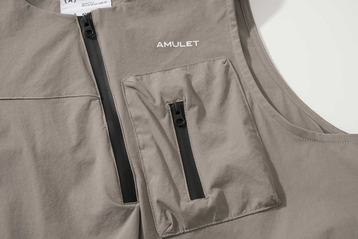 AMULET TECH POCKET DRESS LT GREY
