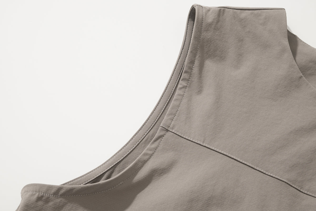 AMULET TECH POCKET DRESS LT GREY