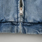 AMULEL ZIP UP JACKET WASHED LIGHT DENIM