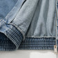 AMULEL ZIP UP JACKET WASHED LIGHT DENIM