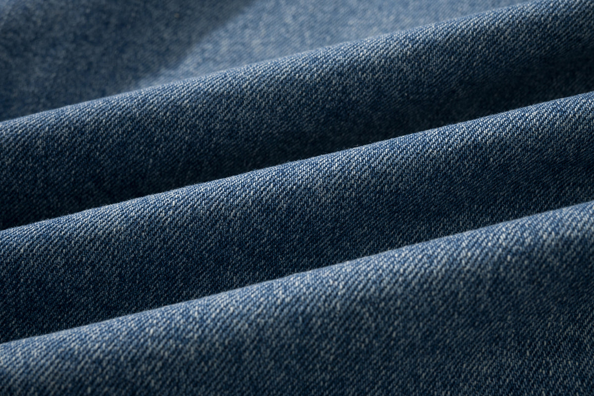 AMULEL ZIP UP JACKET WASHED LIGHT DENIM