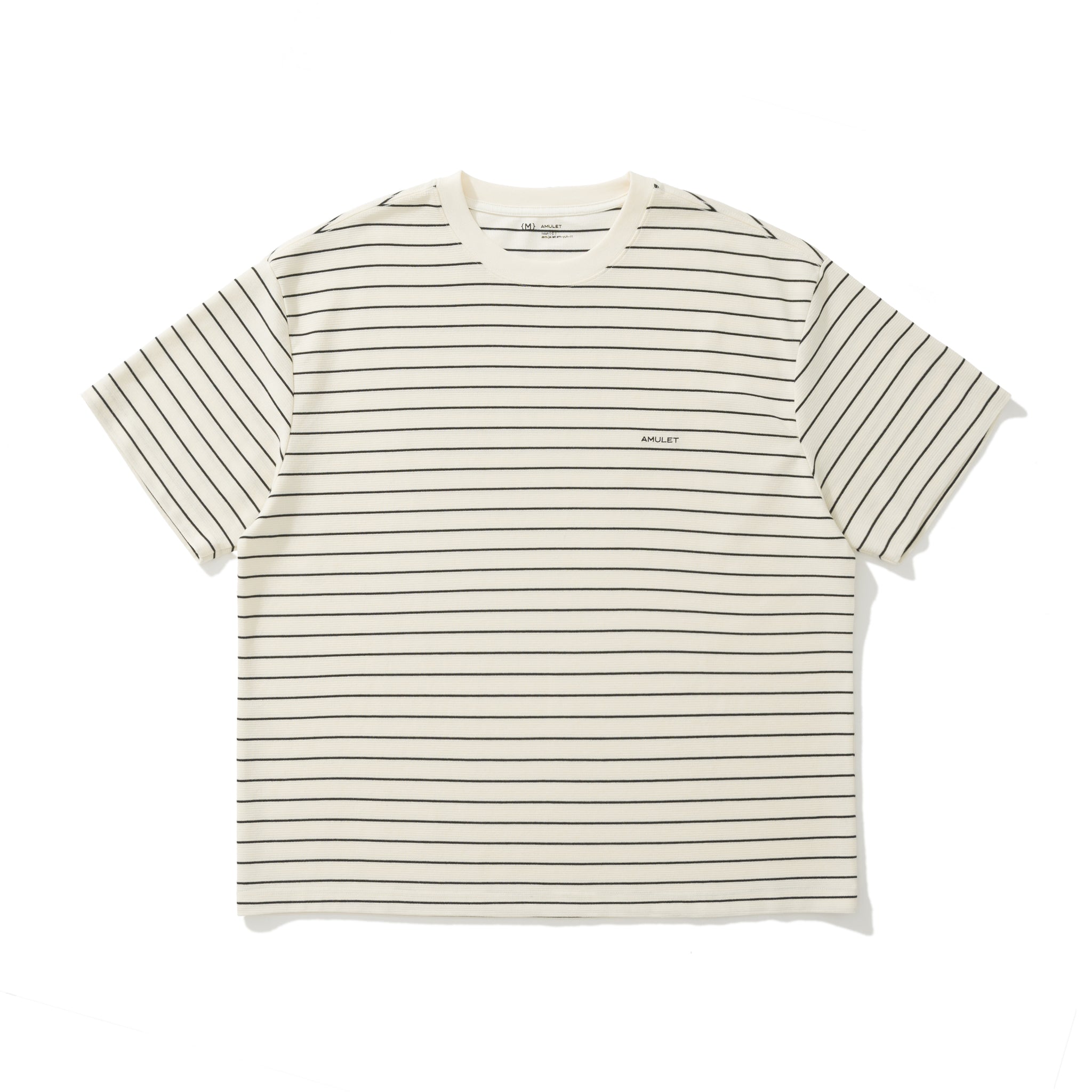 AMULET STRIPE MULTI WHITE TEE