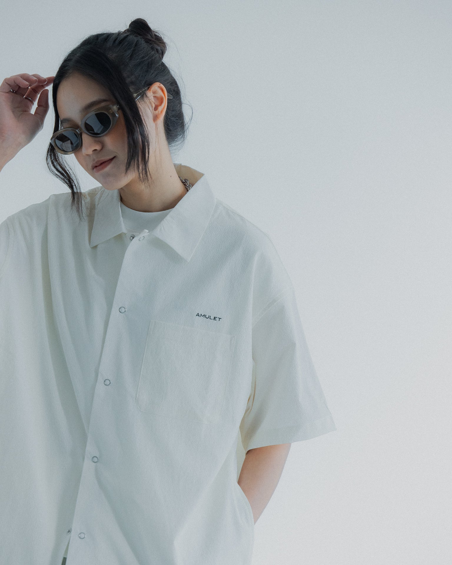 AMULET PALM SHIRT WHITE