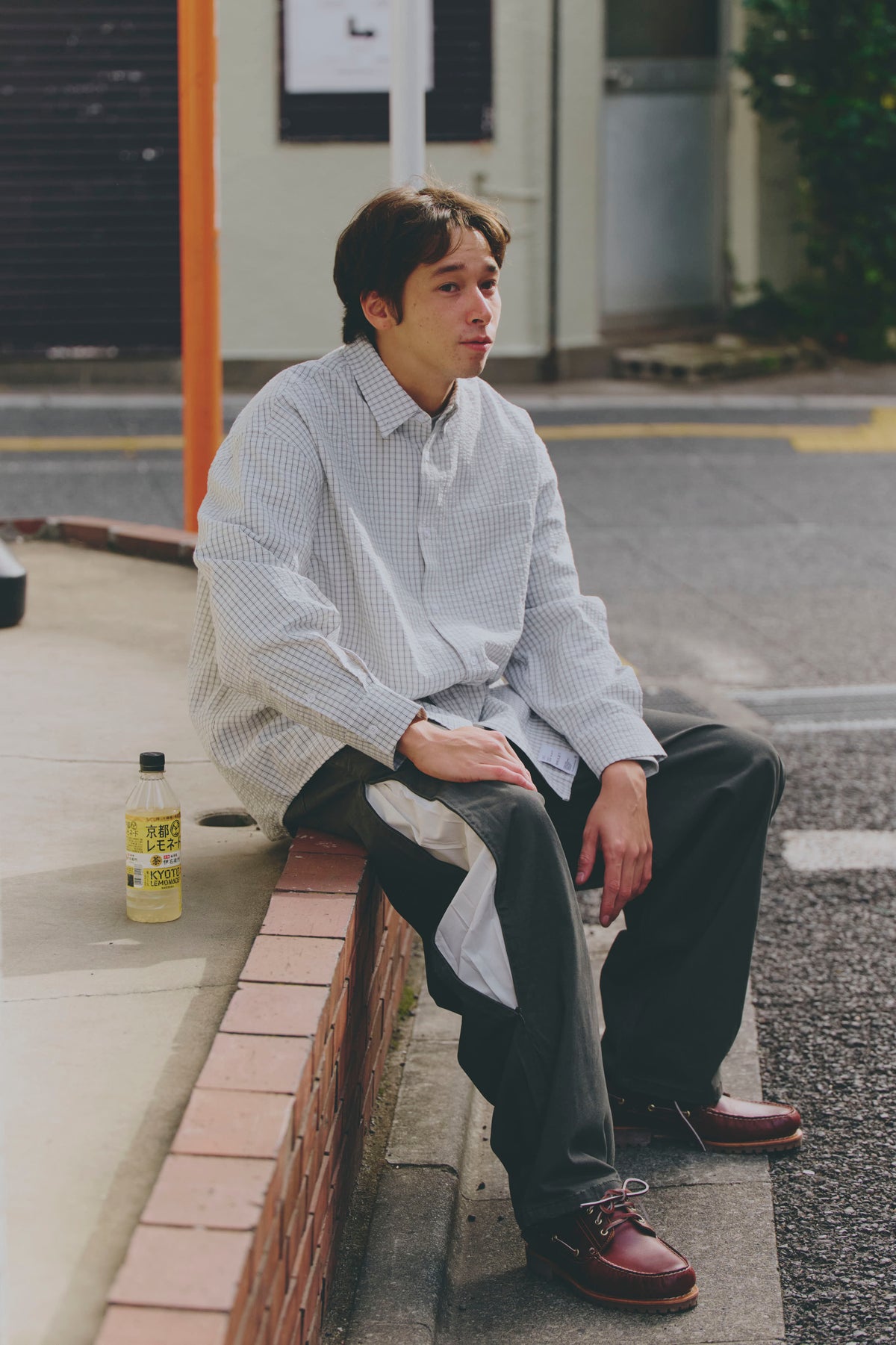 AMULET PLAID SHIRT BEIGE