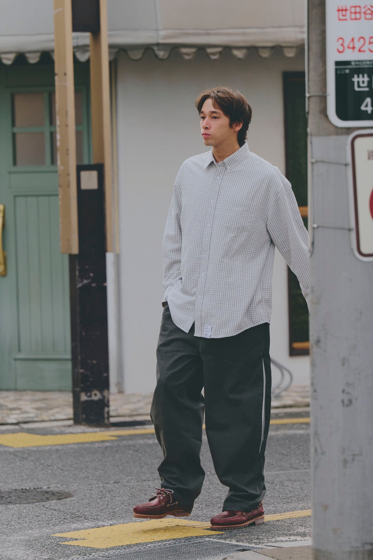AMULET PLAID SHIRT BEIGE