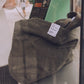 AMULET washed tote bag in grey, close-up