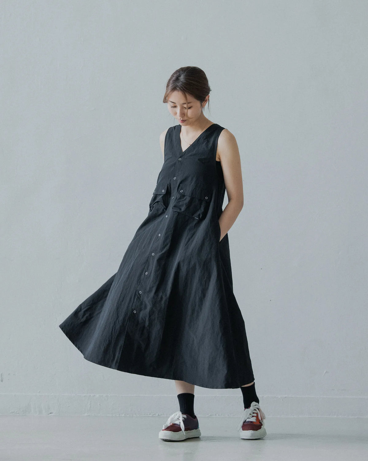 AMULET TECH POCKET DRESS BLACK